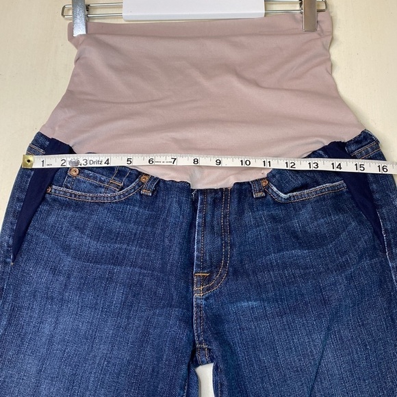 7 For All Mankind A Pea In The Pod Boot Cut Maternity Jeans with Full Band Sz 30 - Picture 11 of 16